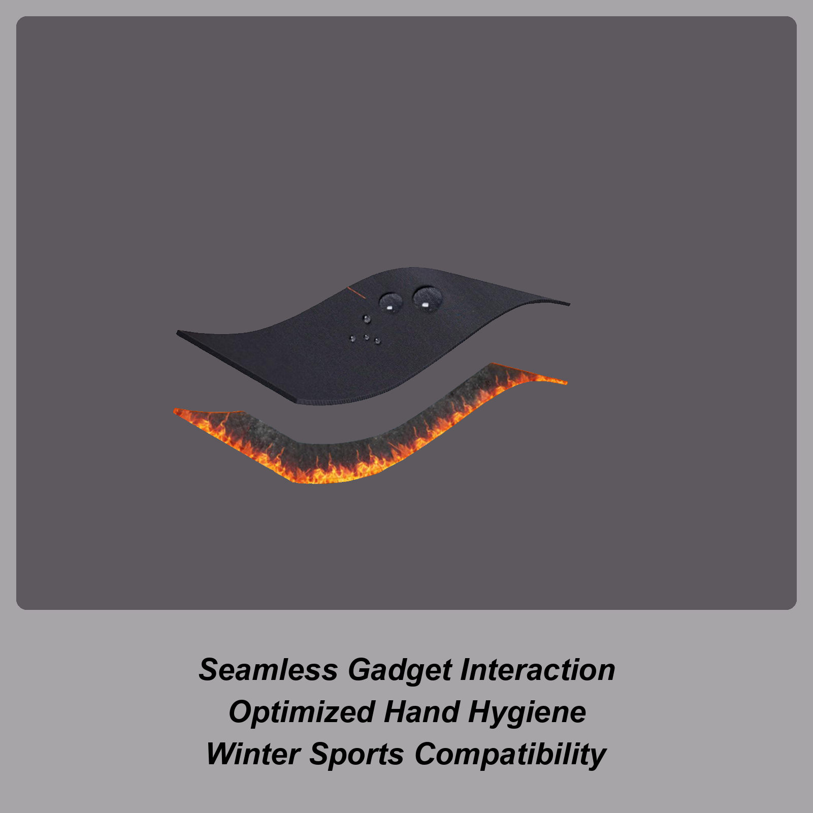 Running Gear In Snow - ถุงมือกันหนาว ถุงมือกันลม หน้าจอสัมผัสได้ อุปกรณ์สำหรับอากาศหนาว ถุงมือสำหรับวิ่ง ปั่นจักรยาน