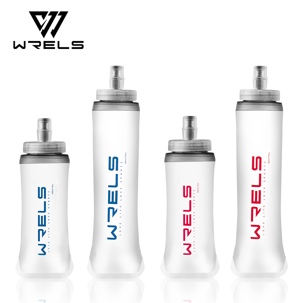 Running Gear Water - ขวดน้ำแบบนิ่ม WRELS TPU ป้องกันการรั่วซึม ปราศจากสาร BPA