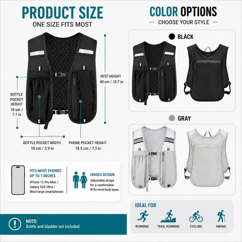 เสื้อกั๊กสะท้อนแสงน้ำหนักเบาสำ - Running Gear Storage บทวิจารณ์และราคา