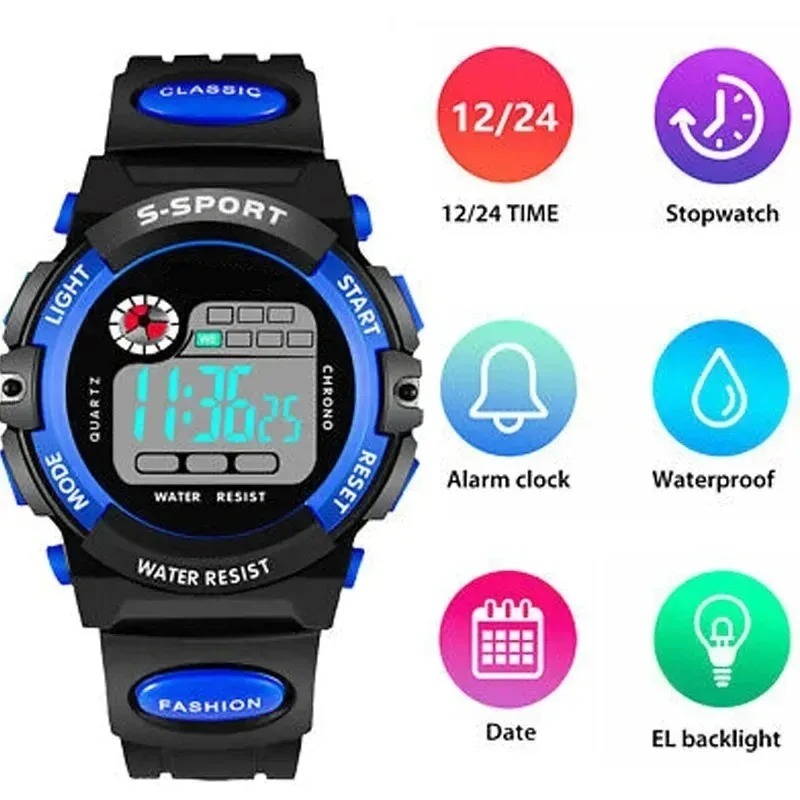 นาฬิกาอิเล็กทรอนิกส์สำหรับเด็ก - Running Gear Water บทวิจารณ์และราคา
